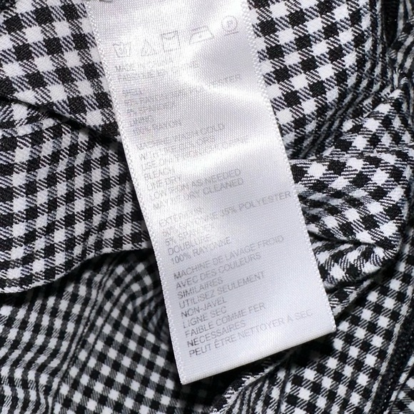 Urban Outfitters Susie High Rise Gingham Plaid Black White Pants sz 6 - Picture 9 of 16